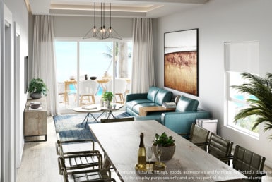 Playa Coral interiors living room
