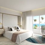 Playa Coral interiors 1 bed bedroom with beach view