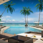 playa coral swimming pool with beach view
